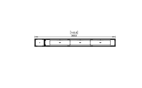 Ecosmart Fire Flex 140BN.BX1 Bench Fireplace Insert - Black Finish / Stainless Steel Burner - ESF.FX.140BN.BX1